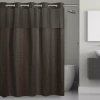 Hookless Waffle Shower Curtain In Gray