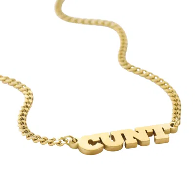 Hoops + Chains Ldn Women's C Word Chain Gold