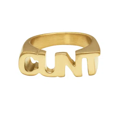 Hoops + Chains Ldn Women's C Word Ring - Gold