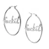Hoops + Chains Ldn Women's Fuckit Hoops Silver In Silver