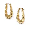 Hoops + Chains Ldn Women's Gold Estelle Twisted Hoops In Gold