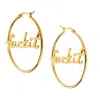 Hoops + Chains Ldn Women's Gold Fuckit Hoops