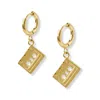 Hoops + Chains Ldn Women's Gold Mix Tape Huggies In Gold