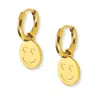 Hoops + Chains Ldn Women's Gold Smiley Huggies In Gold