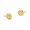 Hoops + Chains Ldn Women's Gold Smiley Studs In Gold