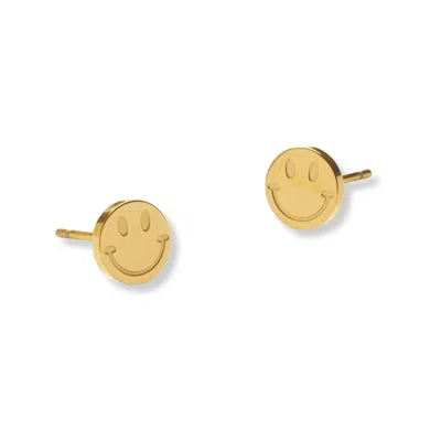 Hoops + Chains Ldn Women's Gold Smiley Studs