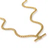 Hoops + Chains Ldn Women's Gold T-bar Chain In Gold