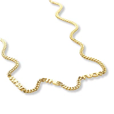 Hoops + Chains Ldn Women's Gold What The Fuck Chain