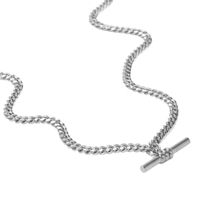 Hoops + Chains Ldn Women's T Bar Chain Silver