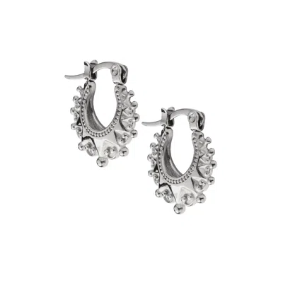 Hoops + Chains Ldn Women's Tiny Joy Huggies - Silver