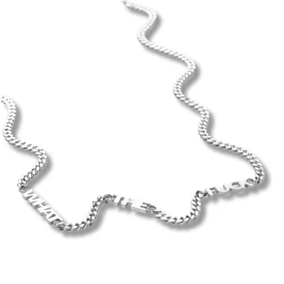 Hoops + Chains Ldn Women's What The Fuck Chain Silver