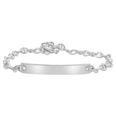 Pre-owned Hoorsenbuhs 18 Karat White Gold Diamond Id Bracelet
