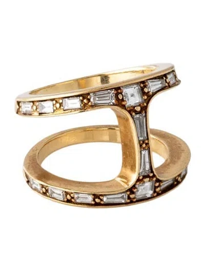 Pre-owned Hoorsenbuhs 18k 1.04ctw Diamond Phantom Baguette Ring In Multicolor
