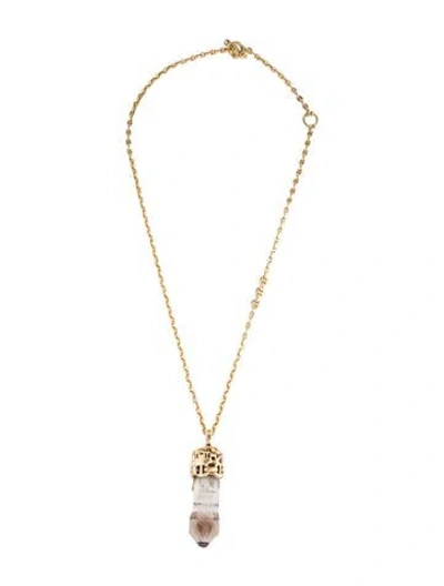Pre-owned Hoorsenbuhs 18k 1.35ctw Diamond & Quartz Pendant Necklace, 26.5" In Multicolor