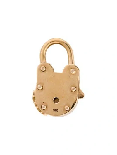 Pre-owned Hoorsenbuhs 18k 30mm Lock Pendant In Multicolor