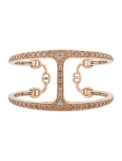 Pre-owned Hoorsenbuhs 18k 6.36ctw Diamond Phantom Cuff, 7" In Multicolor