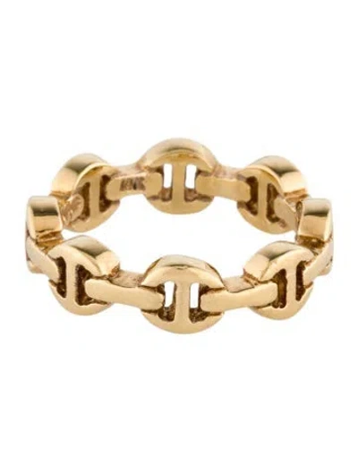 Pre-owned Hoorsenbuhs 18k Dame Tri-link Band In Multicolor