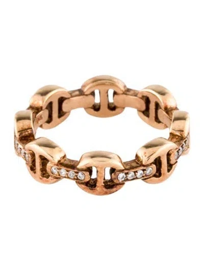 Pre-owned Hoorsenbuhs 18k Diamond Dame Link Ring In Multicolor