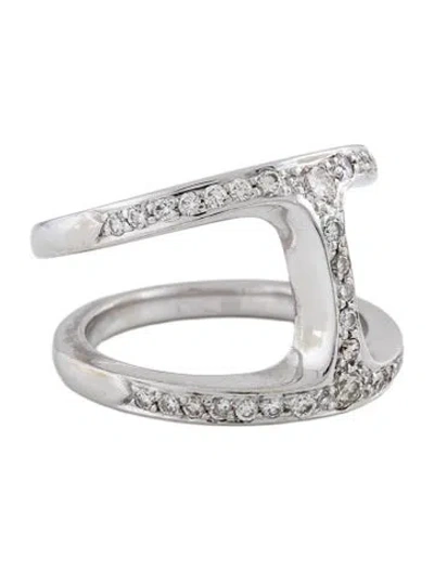 Pre-owned Hoorsenbuhs 18k Diamond Dame Phantom Double Row Ring In Multi