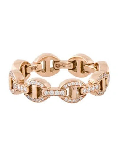 Pre-owned Hoorsenbuhs 18k Diamond Dame Tri-link Antiquated Ring In Multi