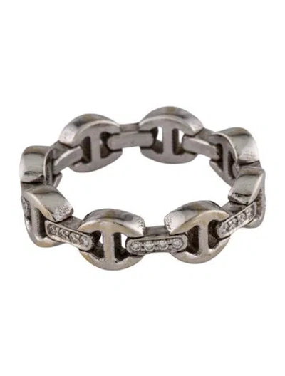 Pre-owned Hoorsenbuhs 18k Diamond Dame Tri-link Band Ring In Multicolor