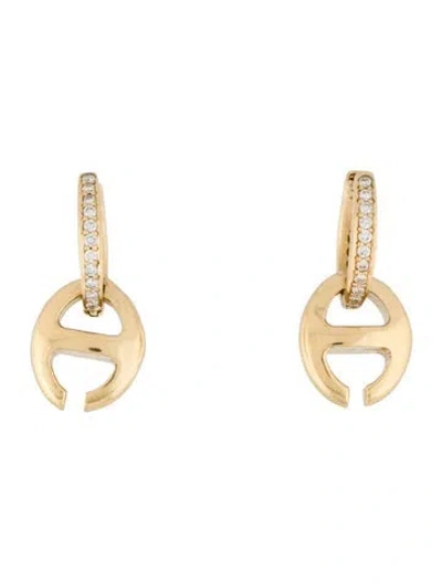 Pre-owned Hoorsenbuhs 18k Diamond Klaasp Earrings In Multi