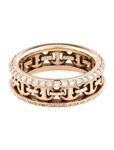 Pre-owned Hoorsenbuhs 18k Diamond Link Chassis Band In Multi