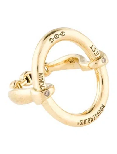 Pre-owned Hoorsenbuhs 18k Diamond Oval Cocktail Ring In Multi