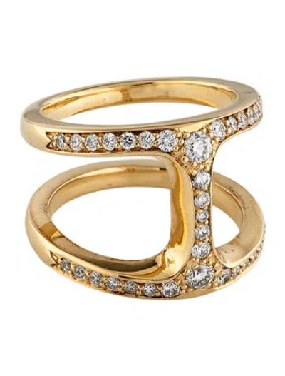 Pre-owned Hoorsenbuhs 18k Diamond Phantom Dame Wide Band In Multicolor