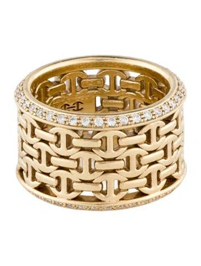Pre-owned Hoorsenbuhs 18k Diamond Ridges Ring In Multi