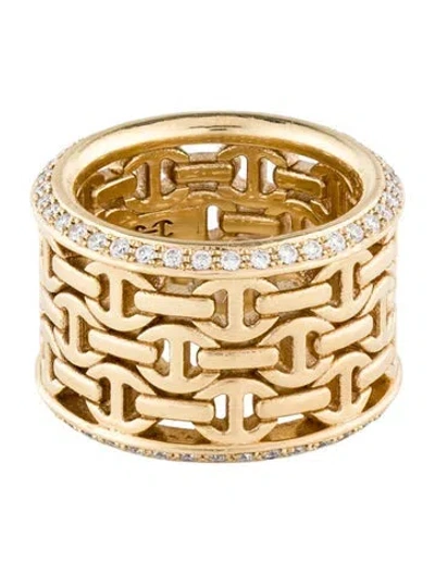 Pre-owned Hoorsenbuhs 18k Diamond Ridges Ring In Multi