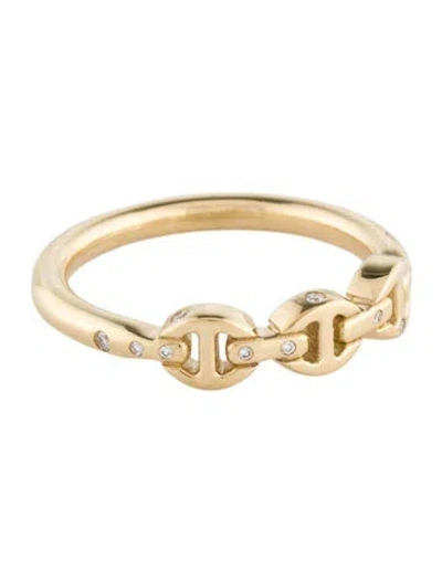 Pre-owned Hoorsenbuhs 18k Diamond Tri-link Ring In Multi