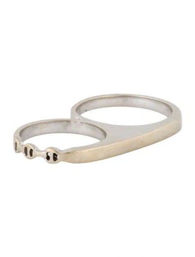 Pre-owned Hoorsenbuhs 18k Double Knuckle Ring In Multicolor