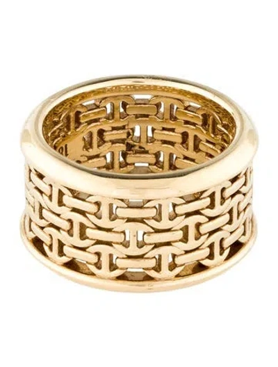 Pre-owned Hoorsenbuhs 18k Link Wide Band In Multi