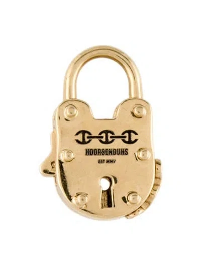 Pre-owned Hoorsenbuhs 18k Lock Pendant In Multicolor