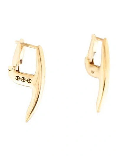 Pre-owned Hoorsenbuhs 18k Mini Axe Huggie Earrings In Multi