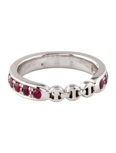 Pre-owned Hoorsenbuhs 18k Ruby Americana Eternity Band In Multi