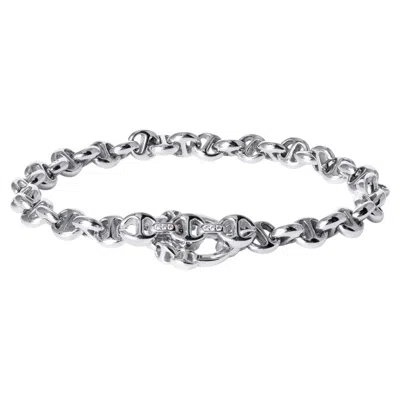 Pre-owned Hoorsenbuhs 18k White Gold Men's Link Toggle Bracelet