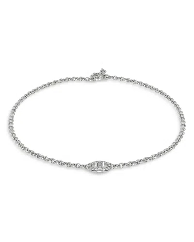 Hoorsenbuhs 18k White Gold Micro Chain Necklace With Diamonds, 0.93 Ct. T. W.