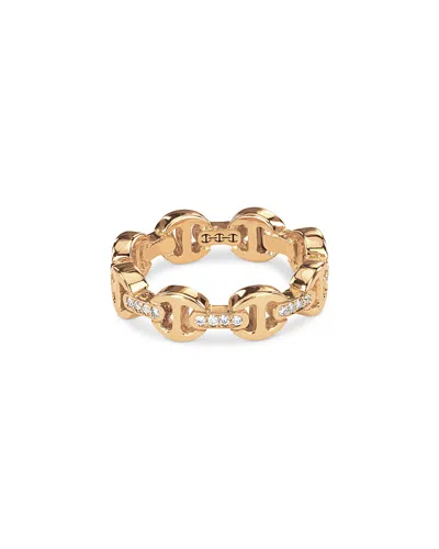 Hoorsenbuhs 18k Yellow Gold Heritage Diamond Chain Link Ring