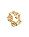 Hoorsenbuhs 18k Yellow Gold Heritage Diamond Classic Link Ring In Gold