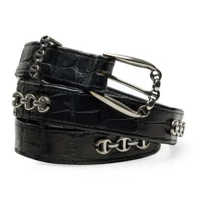 Hoorsenbuhs Croc Western Belt Black