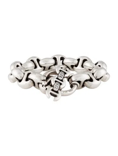 Pre-owned Hoorsenbuhs Diamond Open Link Bracelet, 6.5" In Multicolor