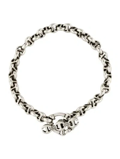 Pre-owned Hoorsenbuhs Diamond Open Link Toggle Bracelet, 7.25" In Multi