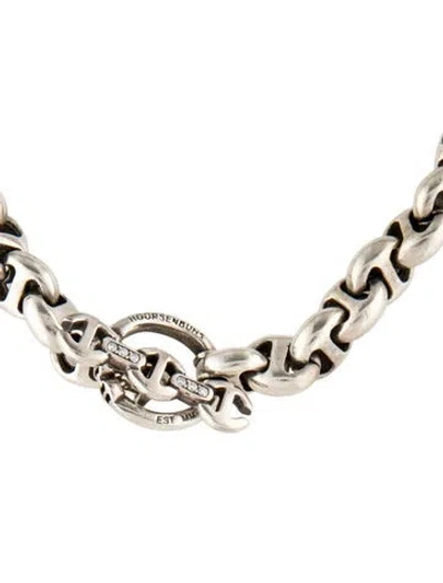 Pre-owned Hoorsenbuhs Diamond Open-link Necklace, 16" In Multi