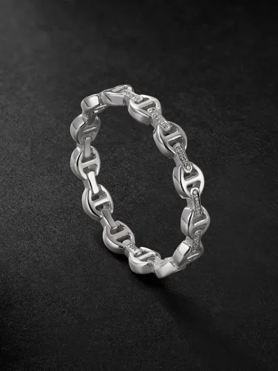 Hoorsenbuhs Micro Dame Ii 18-karat White Gold Diamond Ring In Silver