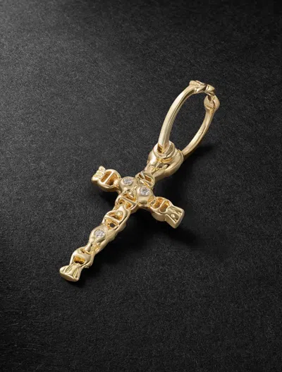 Hoorsenbuhs Sacred Cross 18-karat Gold Diamond Pendant In Metallic