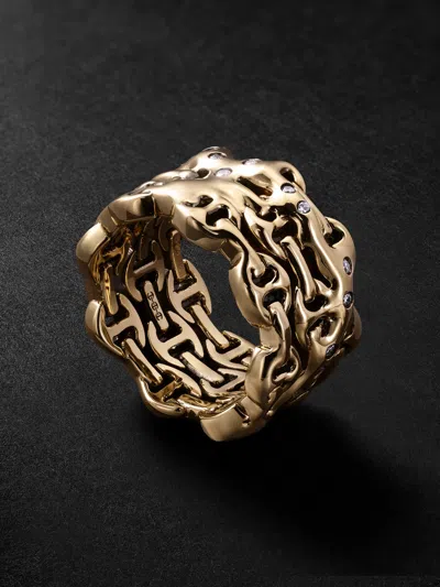 Hoorsenbuhs Sacred Melted Series 18-karat Gold Diamond Ring