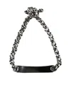 Hoorsenbuhs Silver Chain Id-plate Bracelet In Black