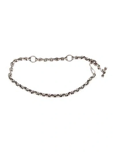 Pre-owned Hoorsenbuhs Skinny Metal Waist Belt In Silver